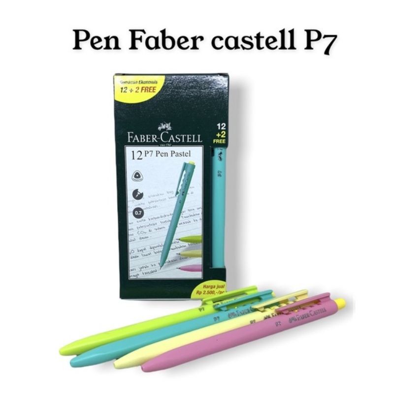 

Faber Castell Pulpen P7 / Ballpoint P7 Pastel 0.7 mm black Ink