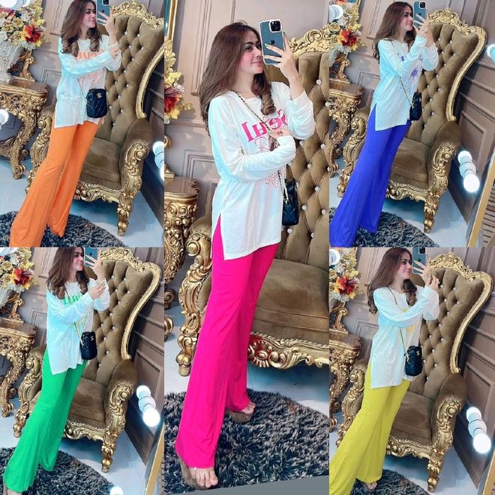 Syamira- SALE oneset polos Seoul by rgb Setelan Kaos Celana Cutbray