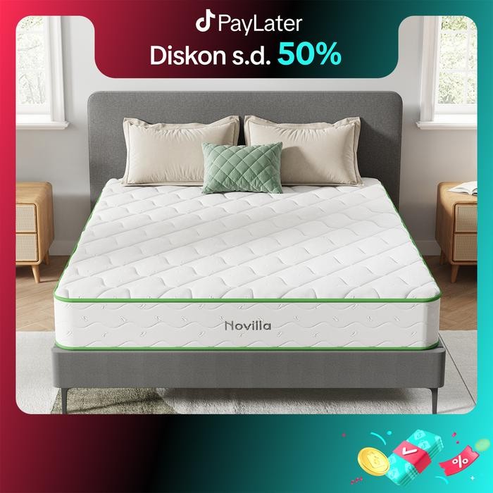 [GRATIS Bantal] Kasur Spring Bed Novilla MetaDream dengan dalam Kotak Single 90x200cm Tebal 20cm *