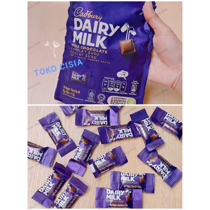 

Cadbury Dairy Milk Cokelat Mini Bites Sharebag Isi 18