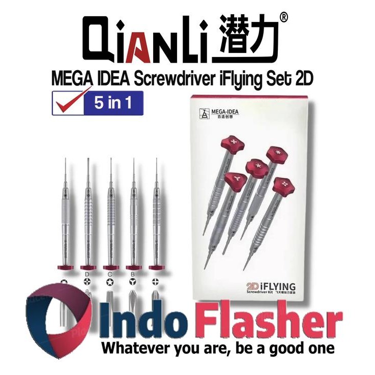 QianLi Mega IDEA IFlying Obeng Set 2D 5in1 Obeng Set HP iPhone Android