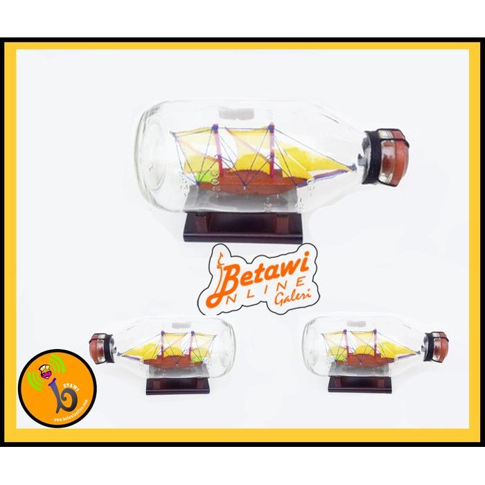 Souvernir Kapal Botol Kaca Hiasan Miniatur Pajangan Meja / Miniatur Kapal Botol Kaca