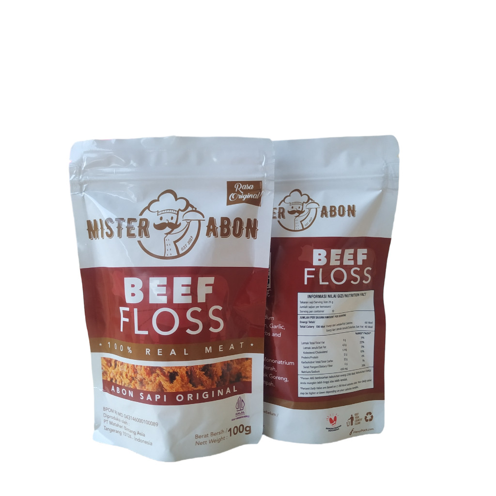 

Sajiandapur Abon Sapi Premium Beef Floss Mister Abon Asli Rasa Original 100 Gram