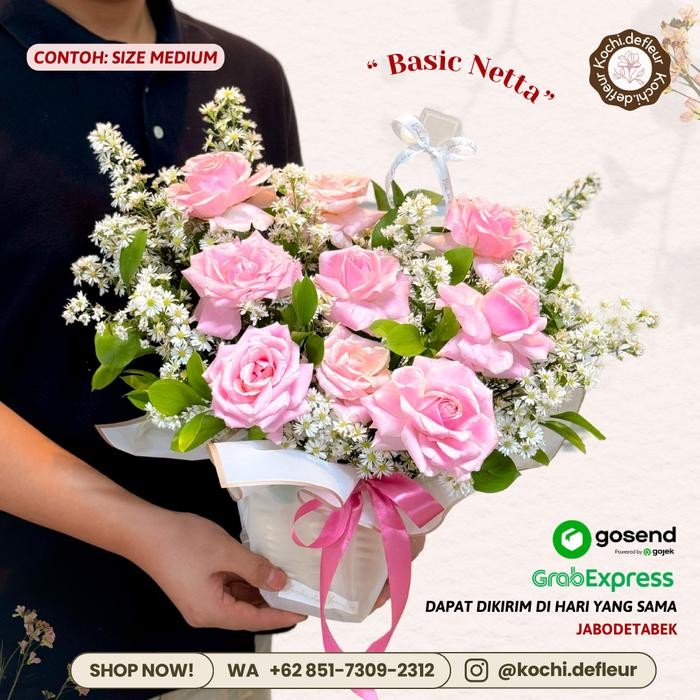 Rangkaian bunga mawar segar vas / Rangkaian vas fresh wers / Rangkaian vas bunga mawar / Buket bunga