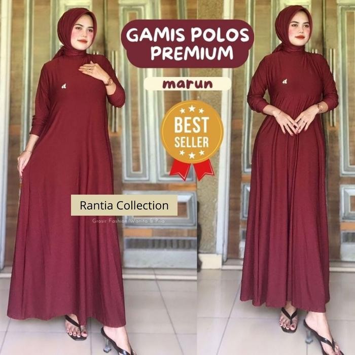 Layali- GAMIS JERSEY JUMBO XXXL (LD 120-130) POLOS PREMIUM TEBAL ADEM (WARNA TERLENGKAP)