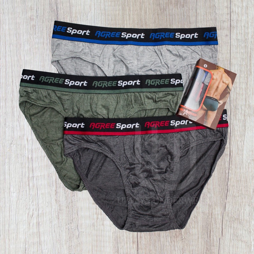 Celana Dalam Agree Sport (1 Box Isi 3 Pcs) / Celana Dalam Pria / Cd Pria Big Size / Celana Dalam Big