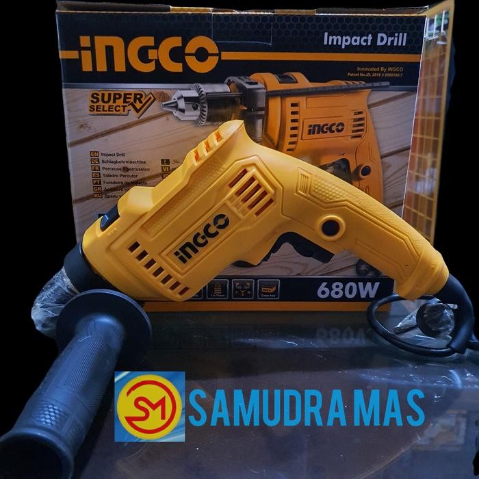 Mesin Bor Ingco 13mm ID6808 kepala bor 13mm
