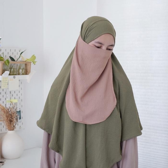 Mosya- Cadar Tali Crinkle Airflow Premium Cantik 1 layer Jilbab Panjang