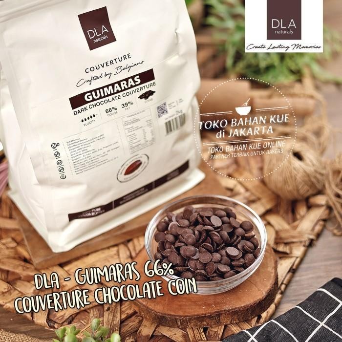 

DLA Dark Chocolate GUIMARAS 66% 1kg Couverture Cokelat Baking Coklat