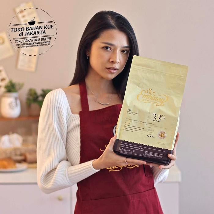 

Embassy Chocolate - Zen 33% 500gr White Couverture Tulip Cokelat Putih