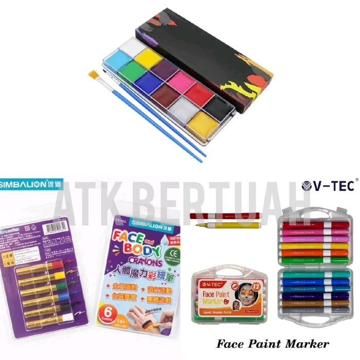 

FACE AND BODY PAINT MARKER SPIDOL KRAYON CAT WAJAH KULIT BADAN