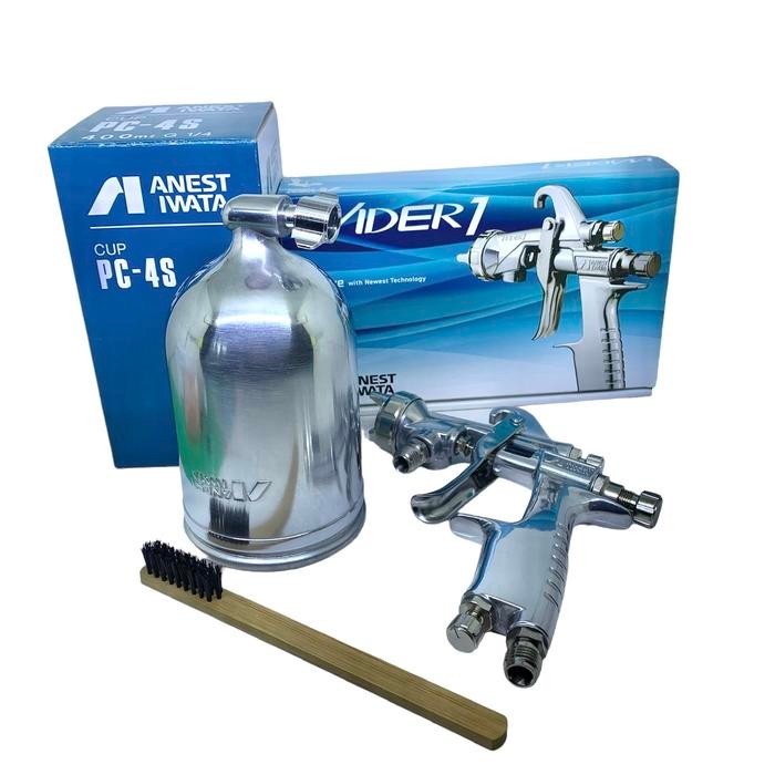 

TERLARIS Anest iwata wider 1 spray gun plus Cup PC-4S Japan Original baru