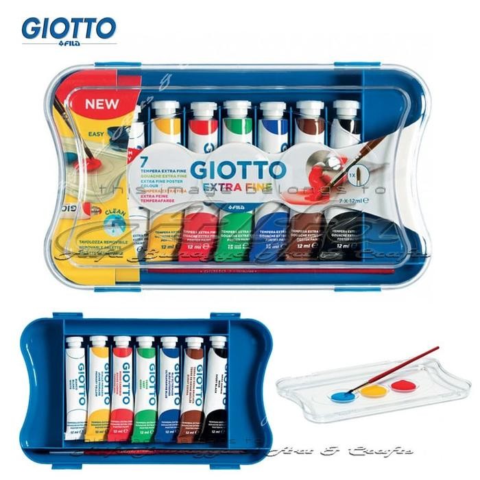 

TERLARIS GIOTTO Extra Fine Poster Paint 12 ml Set 7 Colours - Cat 7 Color