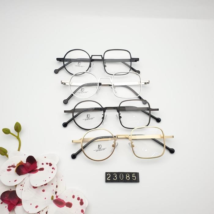 Terpopuler Frame Kacamata Stainless Pria Wanita Upnormal Bulat Kotak