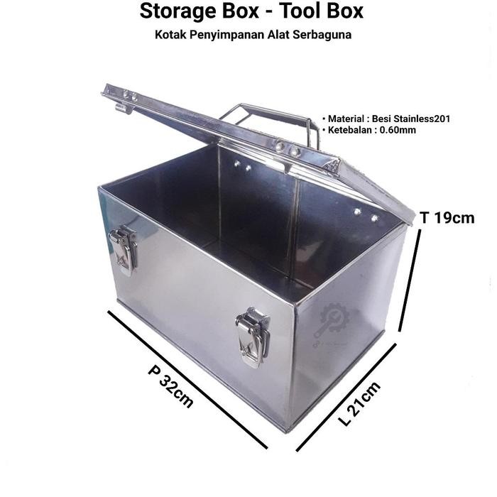 Box Besi Stainless / Kotak Besi / Kotak Penyimpanan Multifungsi /Kotak