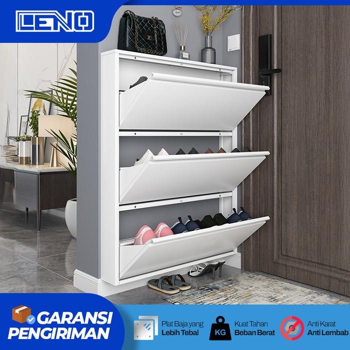 RAK SEPATU SUSUN TERTUTUP LEMARI SEPATU SUSUN TERTUTUP RAK SEPATU TUTUP BESI 4 SUSUN