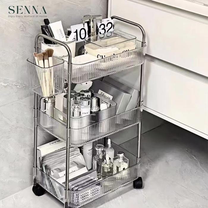 Transparant Arcylic Trolley Storage Organizer Rack Storage Rack ZIMI