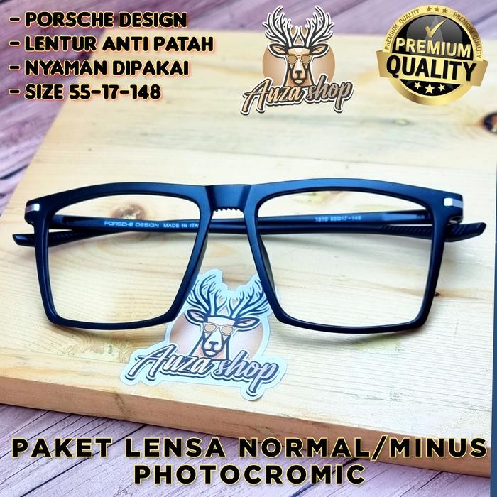 Murah Frame Kacamata Pria Besar Porsche Design Square Kacamata Photocromic