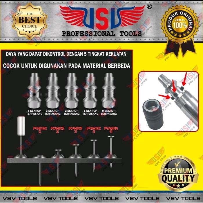 

WOLD - Alat Paku Tembak Paku Beton Nail Gun VSV Stampset