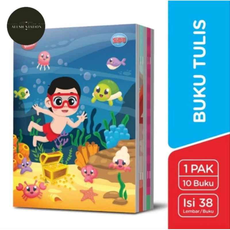

UM1 Buku Tulis SIDU / SINAR DUNIA 38 lembar 1 Pack (Isi 10 Buku)
