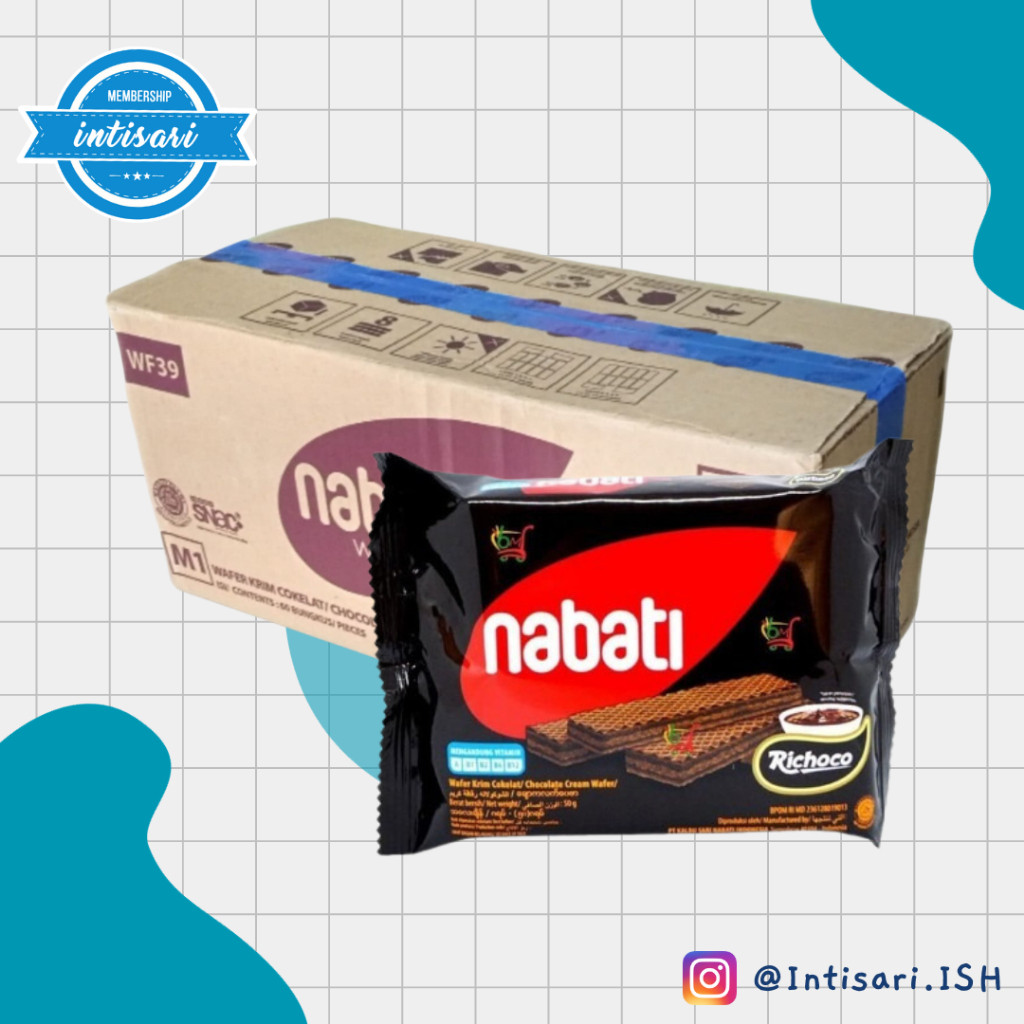 

AYOOOLLARIZSS!! Nabati Wafer 1 Dus Coklat/Keju/Goguma 37g isi 60 Pcs Harga Ecer 2000