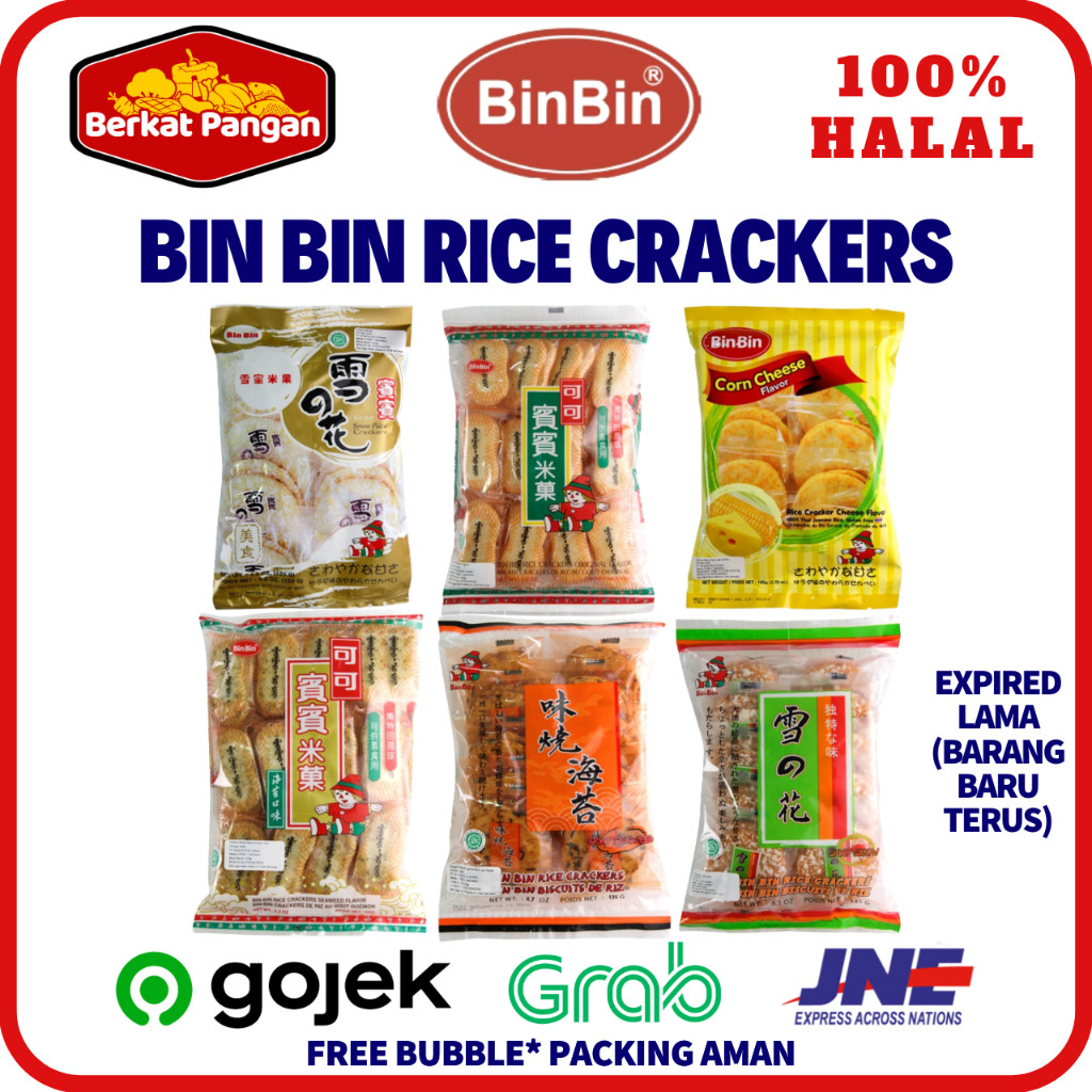 

AYOOOLLARIZSS!! BIN BIN Rice Crackers ORIGINAL / SEAWEED / SNOW / SPICY / CORN CHEESE / Binbin