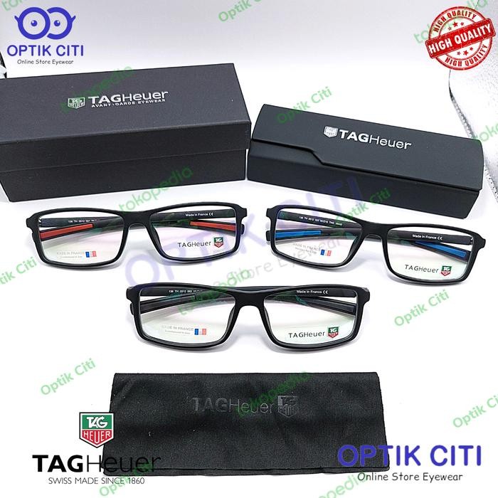 Paling Murah Frame Kacamata Pria Kotak Sporty Tag Heure Th 0512 10448 Ada Pegas