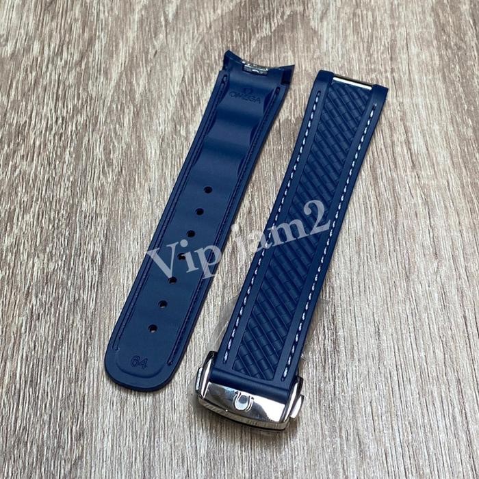 Sale Strap- Omega Aquaterra 20Mm Biru Putih