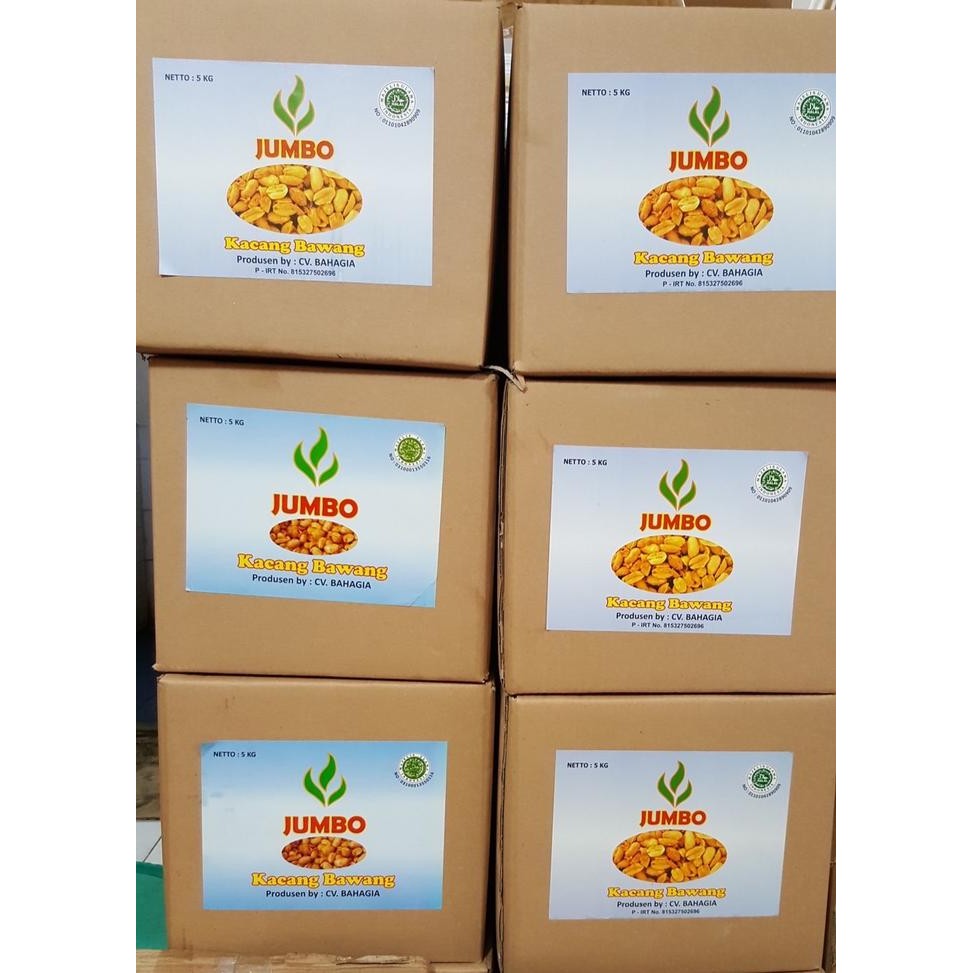 

Dapur Joglo 5Kg Kacang Bawang Jumbo / Kacang Bali Asin Merk Jumbo 1 Dus