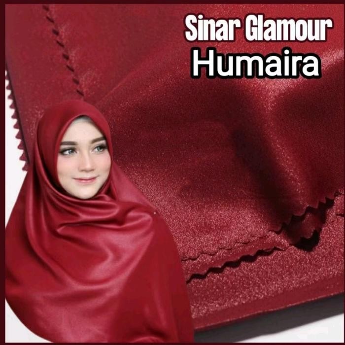 cantikk- HIjab Jilbab Kerudung Segi Empat HUMAIRA NUR SINAR GLOWING GLITER SINAR uk 110x110 (