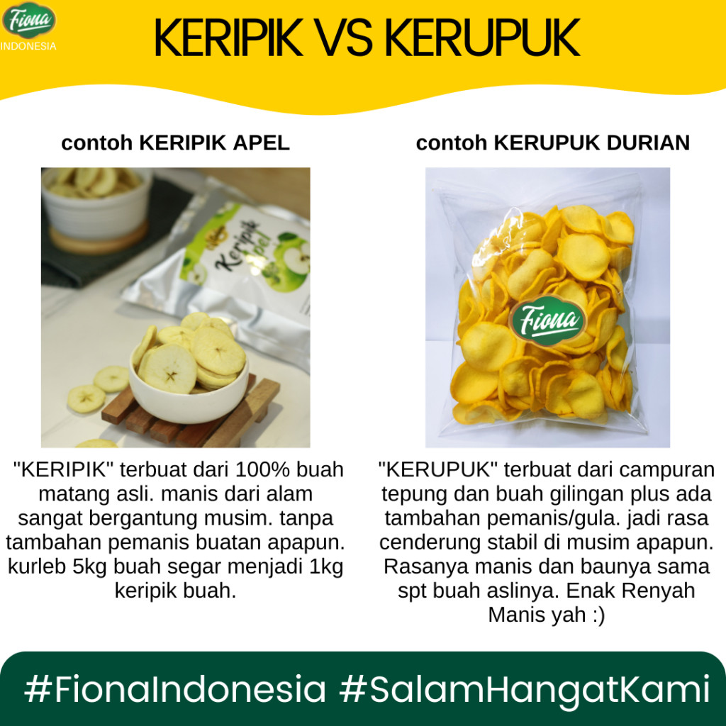 

Dapur Joglo Fiona Paket Oleh Oleh Keripik Buah Medium - Hemat Khas Kota Malang Apel Nangka Pisang