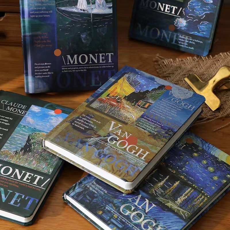 

UM1 DAY7 Buku diary 98 halaman journal notepad hardcover van gogh korea jepang aesthetic style lucu