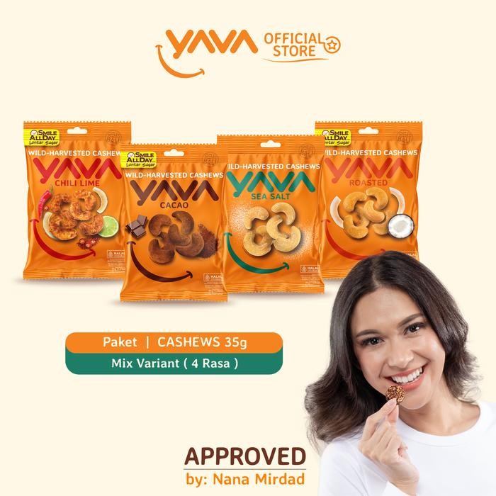 

EatFr3sh- YAVA Paket Kacang Mede 4 Rasa (4 x 35g)