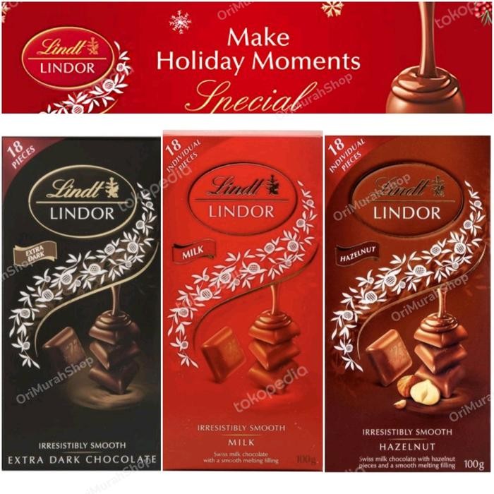 

EatFr3sh- Lindt Lindor Chocolate Hazelnut Milk Extra Dark Coklat Swiss Cokelat