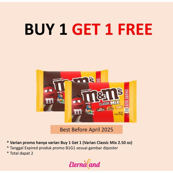 

EatFr3sh- M&M Chocolate Share Size 2.83oz - cokelat m&m impor usa