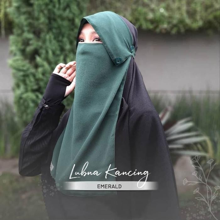 Hijmi- BEST SELLER Niqab Cadar Bandana Lubna Kancing / Cadar Tali 2 layer / Cadar Yaman Niqab