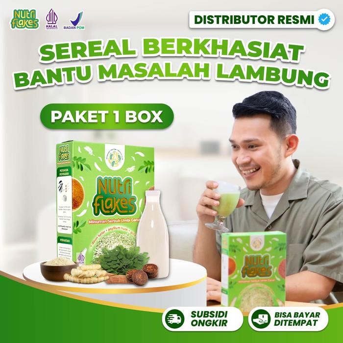 

EatFr3sh- 1 Box Nutriflakes Original Sereal Umbi Garut Asam Lambung - Ampuh Mengatasi Asam Lambung