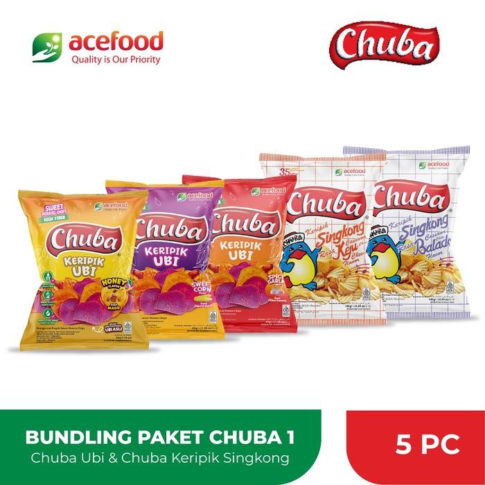 

EatFr3sh- Chuba Keripik Singkong 140gr & Chuba Keripik Ubi 45gr All Variant isi 5 pcs