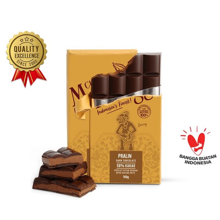 

EatFr3sh- Chocolate Monggo Creamy Praline & Dark Chocolate 100g Coklat Snack