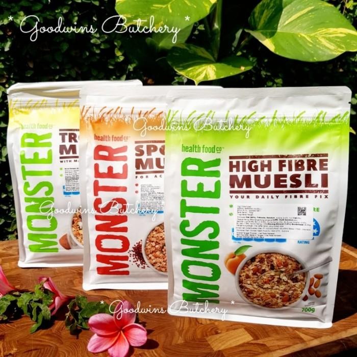 

EatFr3sh- ALL MUESLI MONSTER Health Food Australia TROPICAL SPORT HIGHFIBER 700g Granola Makanan