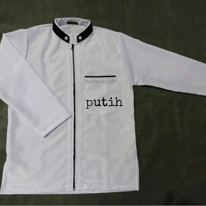 Zuhud- Jaket Koko Dewasa Seleting Model Terbaru Muslim Nyaman Pria Variasi - Bahan Bas Way -