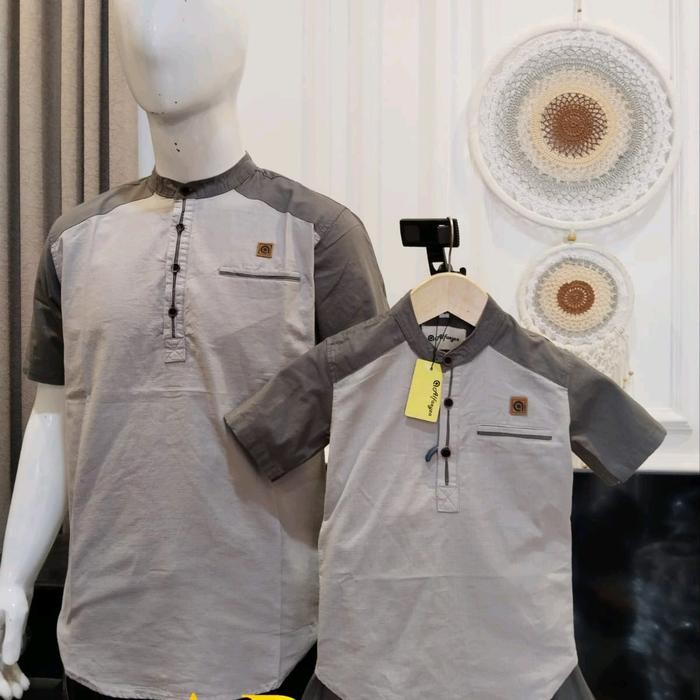 Zuhud- Kurta Kombinasi Couple Ayah dan Anak