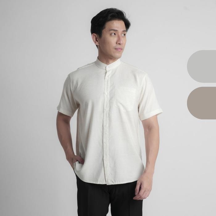 Zuhud- Cupachino Alpha Linen Kemeja Koko Lengan Pendek