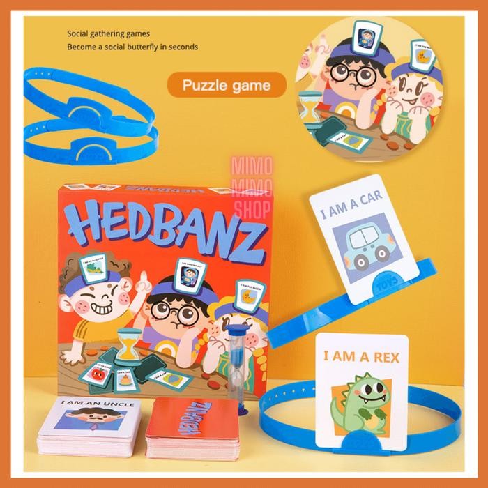 HEDBANZ MAINAN EDUKASI KELUARGA GAMES TEBAK KATA GAMBAR PERMAINAN TEBAK KATA KARTU ANAK DAN ORANGTUA