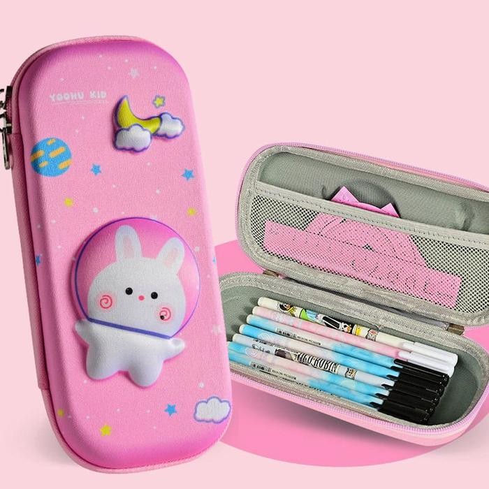 

No.OneBest- Kotak Pensil Karakter 3D Timbul Anak Sekolah Impor Premium EVA