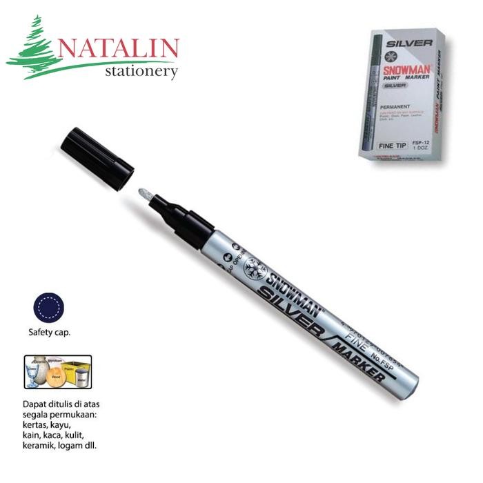 

No.OneBest- Spidol Snowman Paint Marker Fine - Gold/Silver/White / Permanen