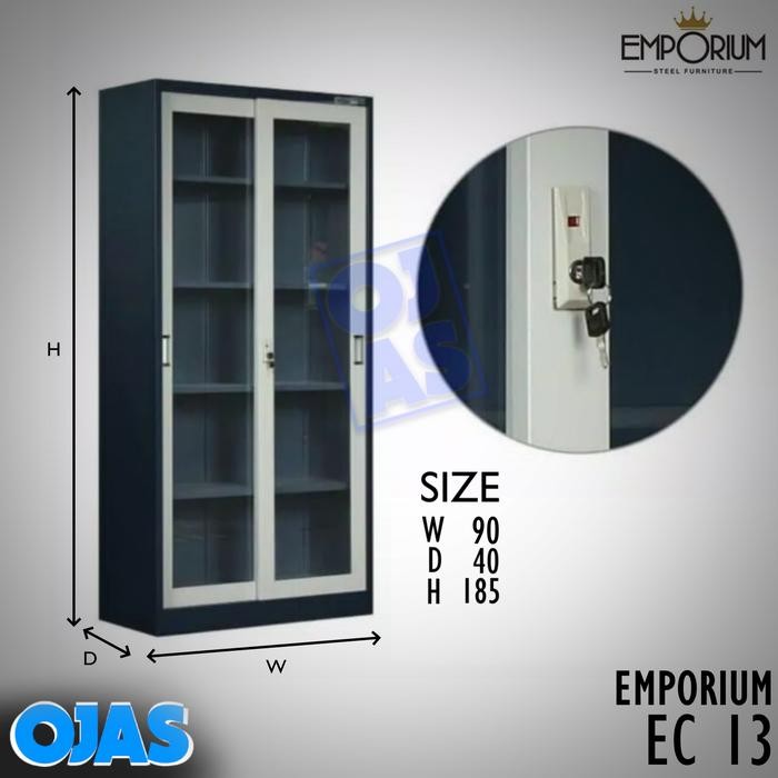 

No.OneBest- Lemari arsip besi sliding kaca EMPORIUM EC.13