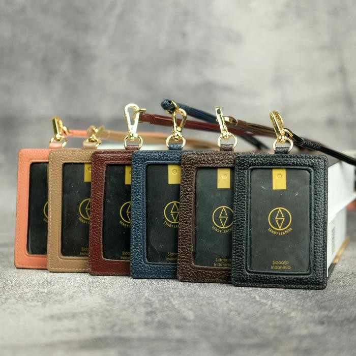 

No.OneBest- Sendy Leather VALENCIA Lanyard Name Tag Id Card Kulit Sapi Asli
