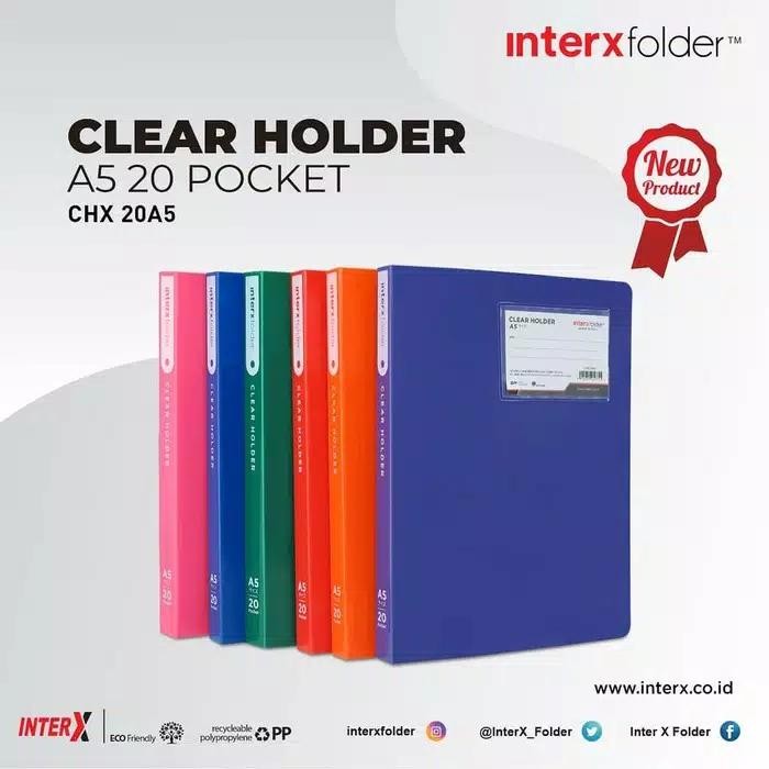

No.OneBest- Map Plastik / Clear Holder A5 Inter X Folder isi 20 lembar