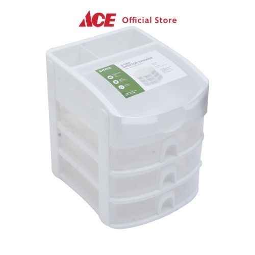 

No.OneBest- ACE - Stora Laci Penyimpanan Mini 3 Tingkat - Putih